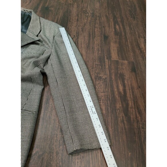 Giorgio Armani Collezioni Wool/Silk 44L Sport Coat Brown Blazer Jacket Geometric - Picture 6 of 10